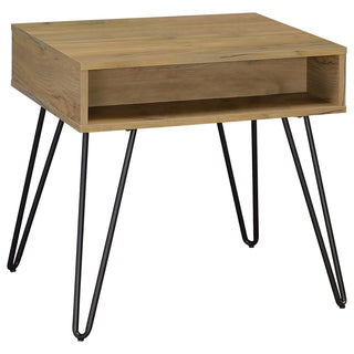 Fanning 2-piece Lift Top Coffee and End Table Set Golden Oak