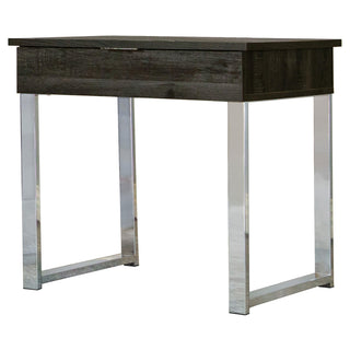 Aldine Square 1-drawer Side End Table Dark Charcoal
