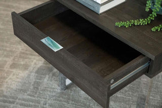 Aldine Square 1-drawer Side End Table Dark Charcoal