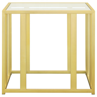 Adri 3-piece Coffee and End Table Set Matte Brass