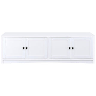 Laughlin 4-door Engineered Wood 78-inch TV Stand White