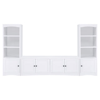 Laughlin 4-door Engineered Wood 78-inch TV Stand White