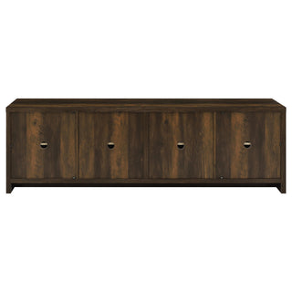 Laughlin 4-door Engineered Wood 78-inch TV Stand Dark Pine