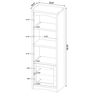 Laughlin 3-shelf Engineered Wood Media Tower Dark Pine