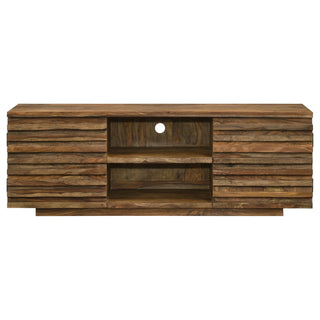 Julia 2-door Solid Sheesham Wood 58-inch TV Stand Natural