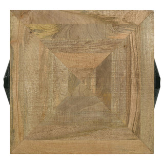 Avery Square Solid Mango Wood Side End Table Natural
