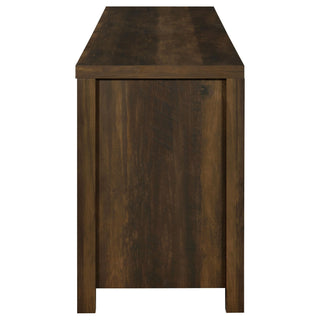 Madra 2-door Engineered Wood 79" TV Stand Dark Pine