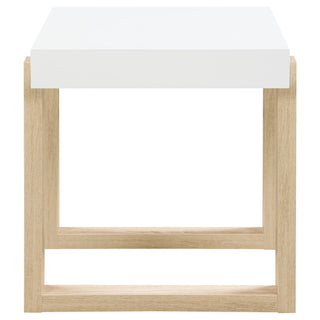 Pala 2-piece Coffee and End Table Set White High Gloss