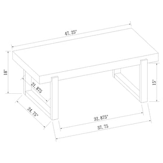 Pala 2-piece Coffee and End Table Set White High Gloss