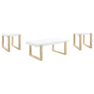 Pala 3-piece Coffee and End Table Set White High Gloss