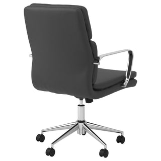 Ximena Upholstered Adjustable Mid Back Office Chair Black