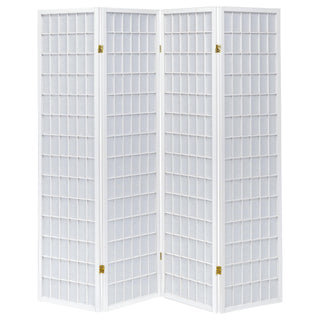 Roberto 4-Panel Room Divider Folding Shoji Screen White