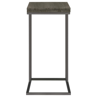 Pedro Expandable C-Shaped Sofa Side Table Weathered Grey