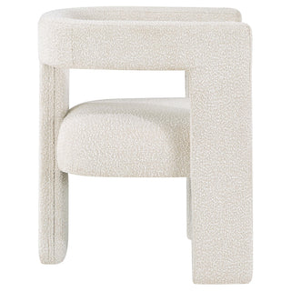 Petra Boucle Upholstered Accent Side Chair White
