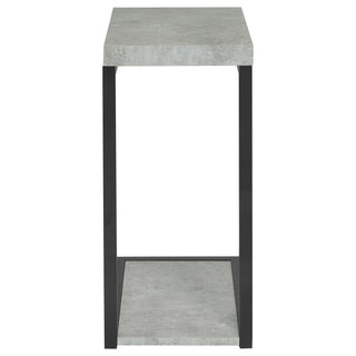 Beck Engineered Wood C-Shape Sofa Side Table Cement