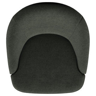 Leon Upholstered Barrel Accent Swivel Chair Hunter Green