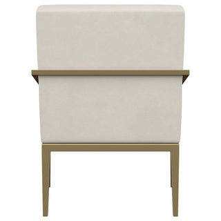 Kirra Upholstered Metal Arm Accent Chair Cream