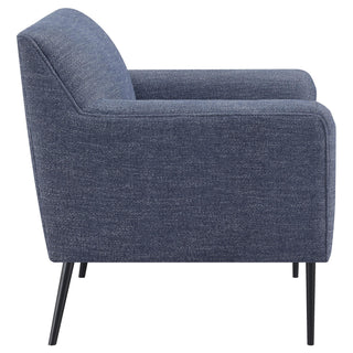 Darlene Upholstered English Arm Accent Chair Navy Blue