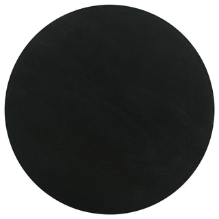 Dianella Round Pedestal Base Accent Side Table Black Stain