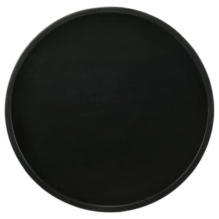 Ixia Round Solid Mango Wood Accent Side Table Black Stain