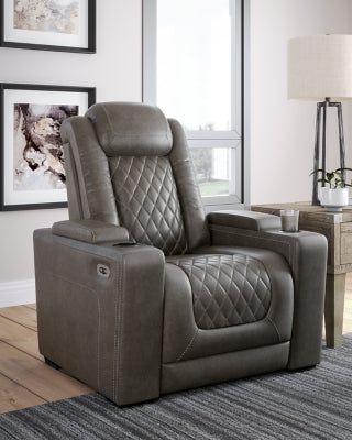 HyllMont Power Reclining Loveseat and Power Recliner