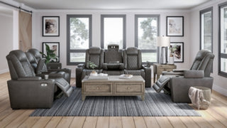 HyllMont Power Reclining Sofa and Power Recliner
