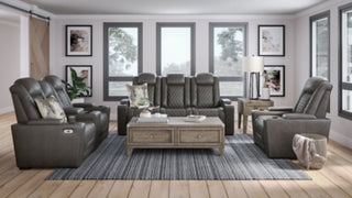 HyllMont Power Reclining Loveseat and Power Recliner