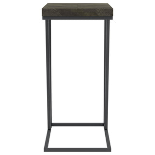 Carly Expandable Engineered Wood C-Shaped Side Table Grey