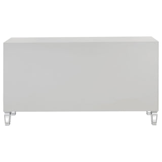 Leticia 3-drawer Mirrored Storage Accent Cabinet Silver