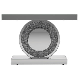 Bergenia Mirrored Entryway Sofa Console Table Silver