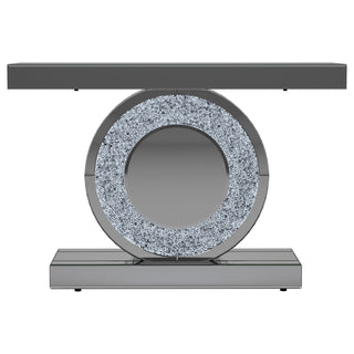 Bergenia Mirrored Entryway Sofa Console Table Silver