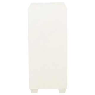 Belinda 2-door Storage Accent Cabinet White and Gold