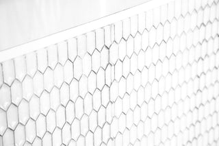 Gambon 2-door Wood Honeycomb Pattern Accent Cabinet White