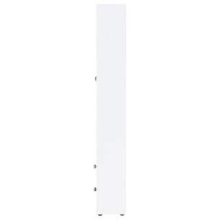 Hawthorne 4-shelf Glass Door Tall Cabinet with Drawers White
