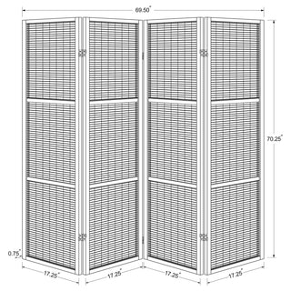 Browning 4-panel Bamboo Room Divider Folding Screen Walnut
