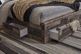 Derekson Full Panel Bed with 6 Storage Drawers