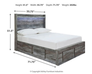Baystorm Full Panel Bed with 4 Storage Drawers