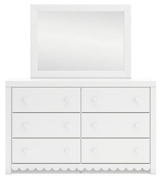 Mollviney Full Panel Headboard, Dresser and Mirror