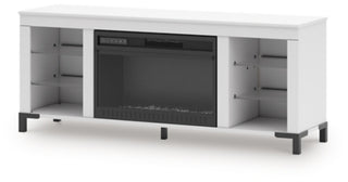 Brollevi 60" TV Stand with Electric Fireplace