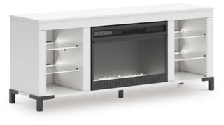 Brollevi 60" TV Stand with Electric Fireplace