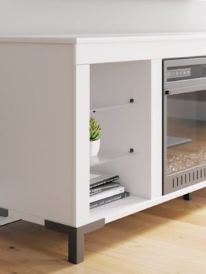 Brollevi 60" TV Stand with Electric Fireplace