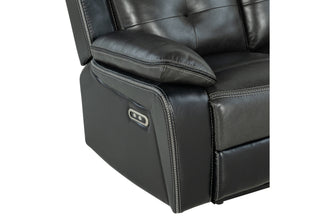 U5050 BLANCHE CHARCOAL/BLACK POWER RECLINER