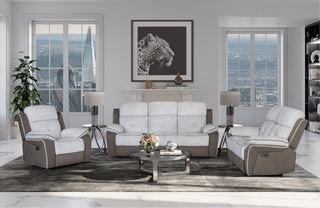 U5050 LIGHT GREY/DARK GREY 30 RECLINING SOFA/RECLINING LOVESEAT