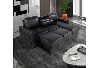 U1830 BLANCHE CHARCOAL/BLACK SOFA BED WITH USB AND DDT
