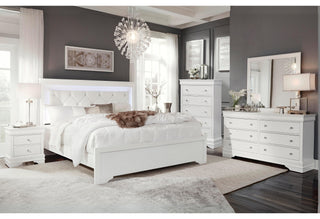 POMPEI METALLIC WHITE QUEEN BED IN A BOX