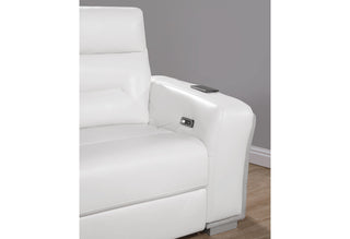 U2682 BLANCHE WHITE/GREY 33 RAF POWER RECLINER WITH USB