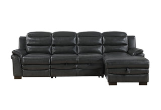 U8518 BLANCHE CHARCOAL LOVESEAT WITH PULL OUT BED