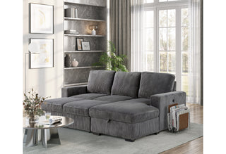 U2660 GREY PULL OUT SOFA BED