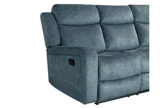 U6024 DARK GREY 9 RECLINING SOFA/CONSOLE RECLINING LOVESEAT