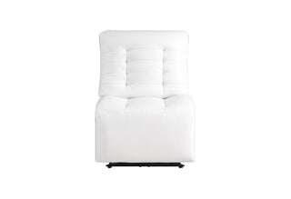 BUILD IT YOUR WAY U6066 BLANCHE WHITE POWER ARMLESS RECLINER